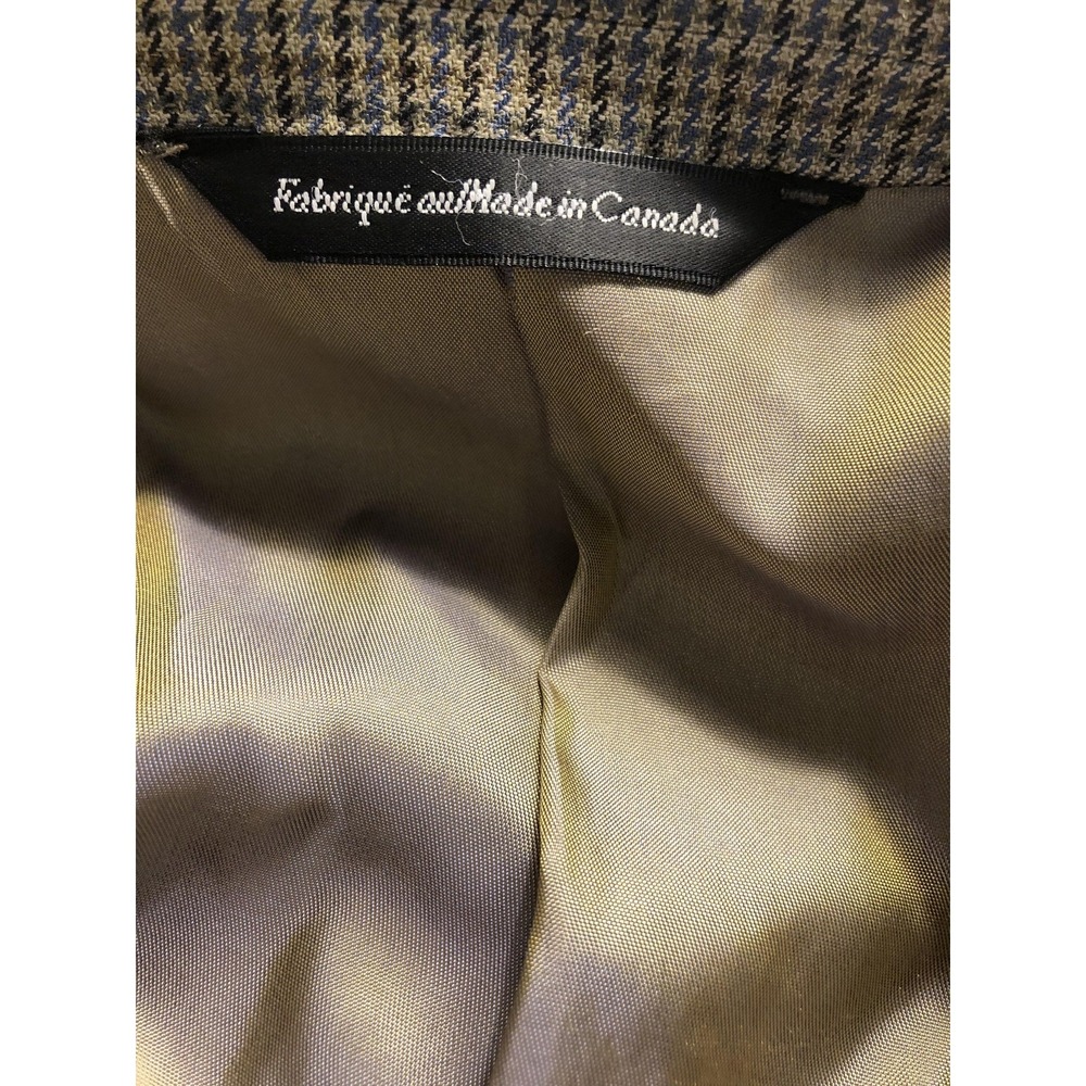 Coppley Blazer Sport Coat Mens 42 Brown Blue Houndstooth Two Button Notch Lapel - Picture 7 of 11